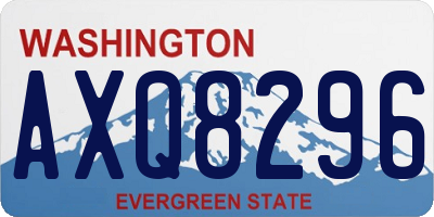 WA license plate AXQ8296