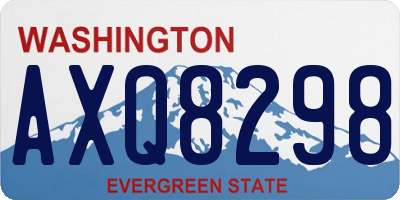 WA license plate AXQ8298