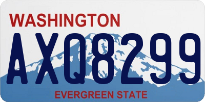 WA license plate AXQ8299
