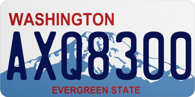 WA license plate AXQ8300
