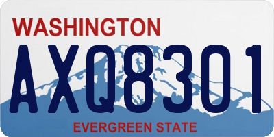 WA license plate AXQ8301