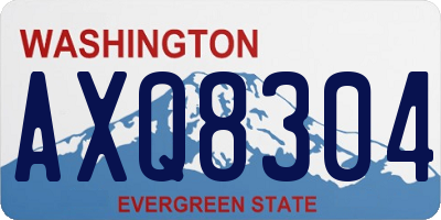 WA license plate AXQ8304