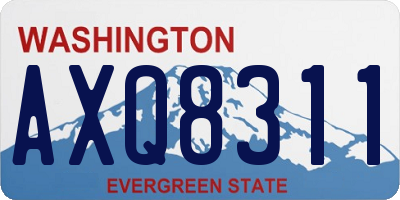 WA license plate AXQ8311