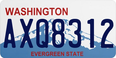 WA license plate AXQ8312