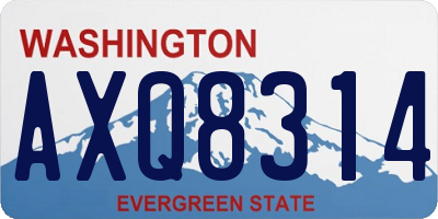 WA license plate AXQ8314