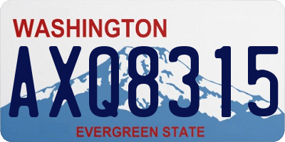 WA license plate AXQ8315