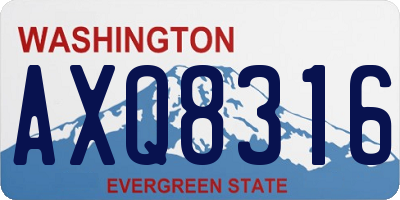 WA license plate AXQ8316