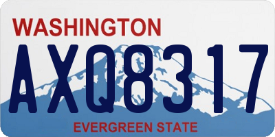 WA license plate AXQ8317