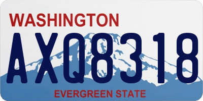 WA license plate AXQ8318