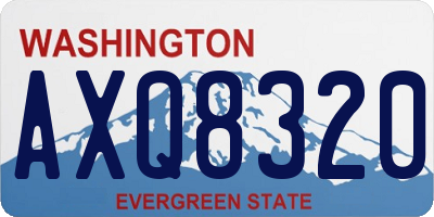 WA license plate AXQ8320