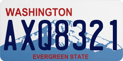 WA license plate AXQ8321