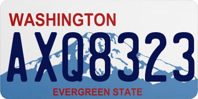 WA license plate AXQ8323