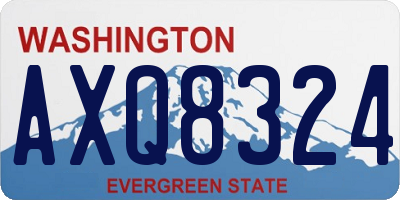 WA license plate AXQ8324