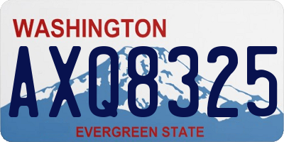WA license plate AXQ8325