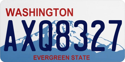 WA license plate AXQ8327