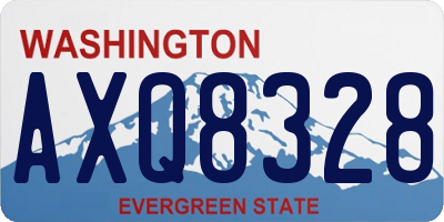 WA license plate AXQ8328