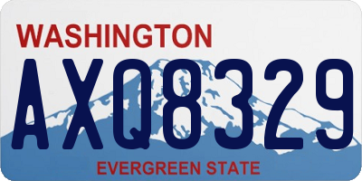 WA license plate AXQ8329