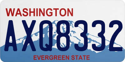 WA license plate AXQ8332