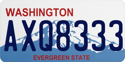 WA license plate AXQ8333