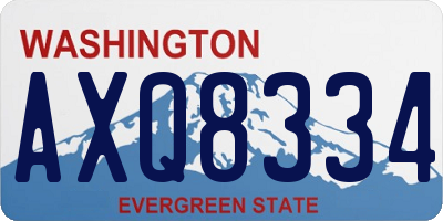 WA license plate AXQ8334
