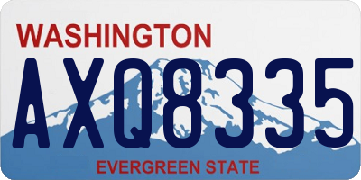 WA license plate AXQ8335