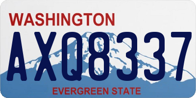 WA license plate AXQ8337
