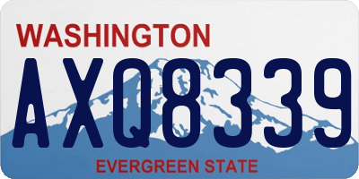 WA license plate AXQ8339
