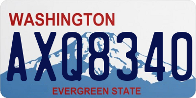 WA license plate AXQ8340