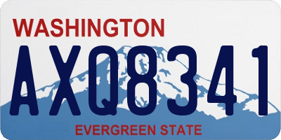 WA license plate AXQ8341