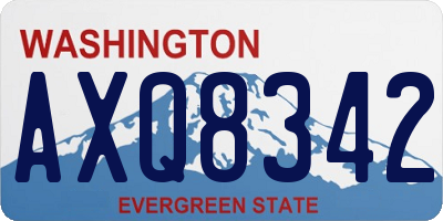 WA license plate AXQ8342