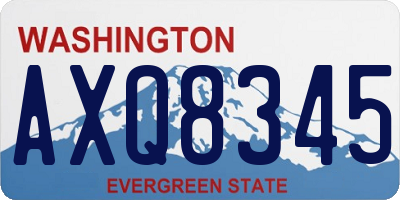 WA license plate AXQ8345