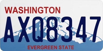 WA license plate AXQ8347