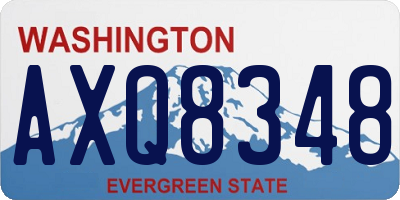 WA license plate AXQ8348