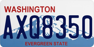 WA license plate AXQ8350