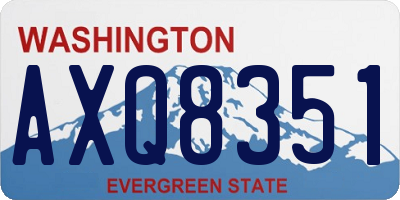 WA license plate AXQ8351
