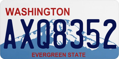 WA license plate AXQ8352