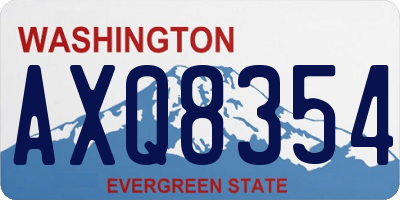 WA license plate AXQ8354