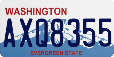 WA license plate AXQ8355