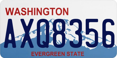 WA license plate AXQ8356