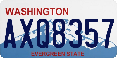 WA license plate AXQ8357
