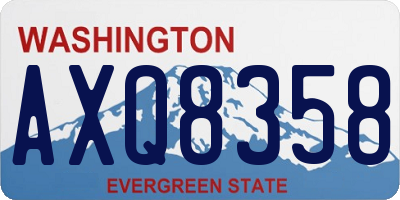 WA license plate AXQ8358