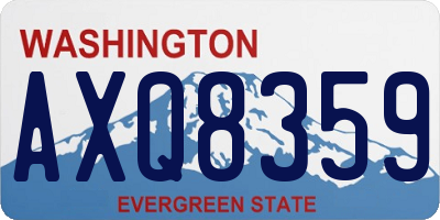 WA license plate AXQ8359
