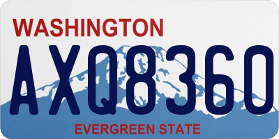 WA license plate AXQ8360