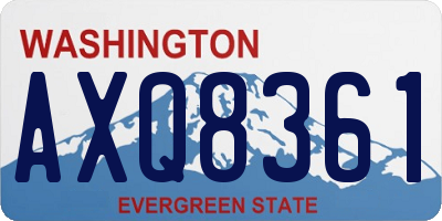 WA license plate AXQ8361