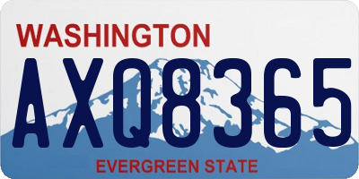 WA license plate AXQ8365