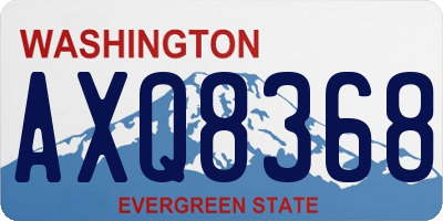 WA license plate AXQ8368