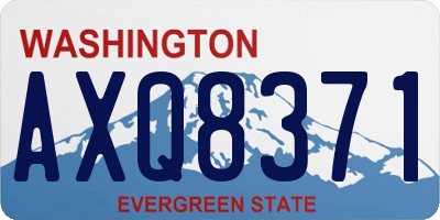 WA license plate AXQ8371