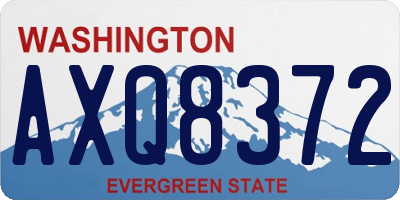 WA license plate AXQ8372