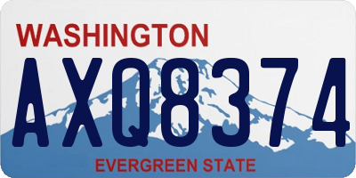 WA license plate AXQ8374