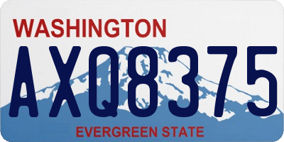WA license plate AXQ8375